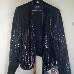 BCBG Paris Black Sequined Blazer